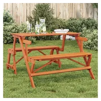 vidaXL Picknicktisch mit Bänken 2-in-1 Massivholz Tanne