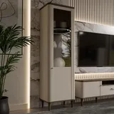 Forte Vitrine Lacetti 60,4 x 41,2 x 200,5 cm Beige