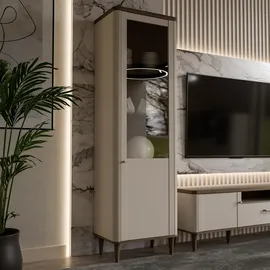 Forte Vitrine Lacetti 60,4 x 41,2 x 200,5 cm Beige