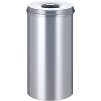 V-Part Feuerlöschender Papierkorb 50 l Silber