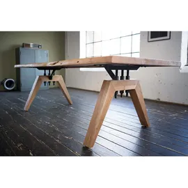 KAWOLA Esstisch WOODY Akazie massiv Natürliche Baumkante 280x100cm