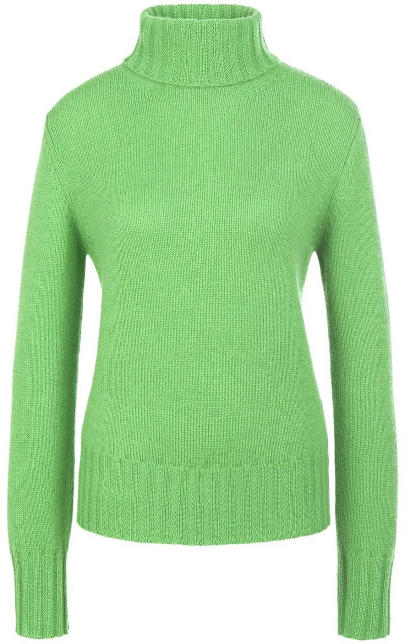 Le pull col roulé 100% cachemire modèle Bernadette  Peter Hahn Cashmere vert