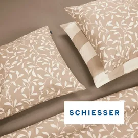 SCHIESSER Melvin Kariert Sand 135 x 200 cm + 80 x 80 cm