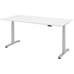 Hammerbacher Schreibtisch elektrisch höhenverstellbarer Serie XDSM / Größe: 200x100 cm / Dekor: Weiß - Art-Nr: vxdsm2e/w/s