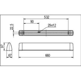 Ridi LED-Wannenleuchte 1 Kunststoff weiß
