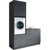 laundreezy Mehrzweckschrank-Set 168 x 238 x 68 cm Grau