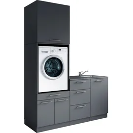 laundreezy Mehrzweckschrank-Set 168 x 238 x 68 cm Grau