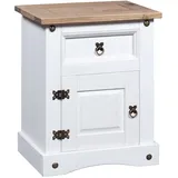 vidaXL Nachttisch Corona 53 x 39 x 67 cm Weiß