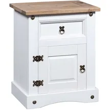 vidaXL Nachttisch Corona 53 x 39 x 67 cm Weiß