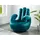 vente-unique Fingersessel drehbar - Samt - Grünblau - CATCHY