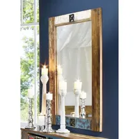 MASSIVMOEBEL24.DE Spiegel Altholz 120x80x3 mehrfarbig lackiert NATURE OF SPIRIT