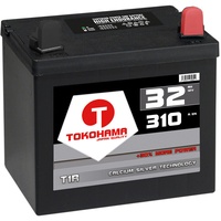 Rasentraktor Batterie 12V 32Ah 310A +Pol Rechts Aufsitzmäher TOTAL WARTUNGSFREI