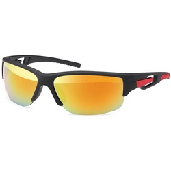 BEZLIT Eyewear Sonnenbrille Sport Sonnenbrille Sportliche Radler Biker Brille (1-St) mit schwarzen Linsen rot