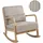 Beliani Schaukelsessel SORSELE Cord 65 x 79 x 81 cm Beige