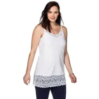 Sheego Spaghetti-Top in weiß | 50