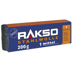 Rakso Stahlwolle, 200 g - Packung, Sorte: 1-mittel
