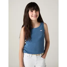 Levi's Ripptanktop LEVI'S KIDS "LVG MEET AND GREET RIBBED TANK", Mädchen, Gr. 12 (152), blaus cruise, Obermaterial: 96% Baumwolle, 4% Elasthan, Rundhals, Tops, for GIRLS