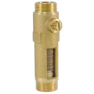 Durchflussmengenbegrenzer für Heizung und Solar - 2 x 3/4'' AG - Anzeige 2 bis 12 l/min - max.