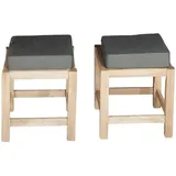 JV Möbel Gartenhocker Polsterhocker 40 x 40 x 40 cm Braun