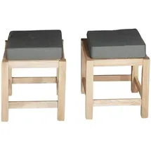 JV Möbel Gartenhocker Polsterhocker 40 x 40 x 40 cm Braun