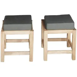 JV Möbel Gartenhocker Polsterhocker 40 x 40 x 40 cm Braun
