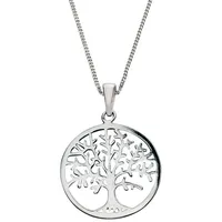 FIRETTI Kette mit Anhänger »Schmuck Geschenk Silber 925 Halsschmuck Halskette Panzerkette Baum«, 678570-0 silberfarben