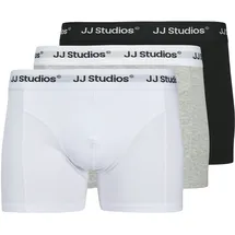 JACK & JONES JACSOHO graumeliert / schwarz / weiß S 3er Pack