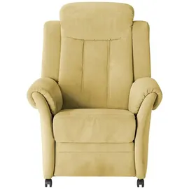 Polstermöbel Oelsa Fernsehsessel Andorra Mikrofaser 87 x 108 x 110 cm Gelb mit Rollen