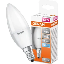 Osram LED Leuchtmittel Classic B LED-Lampe Weiß 4000 K 4 W E14 matt, FS 840 neutralweiß 4000K