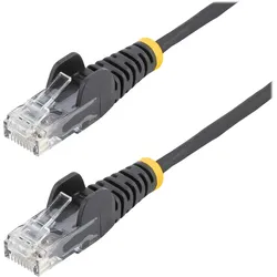 StarTech.com 3 m Cat6-Kabel - Schlankes Cat6-Patchkabel - Schwarz - Snagless RJ4