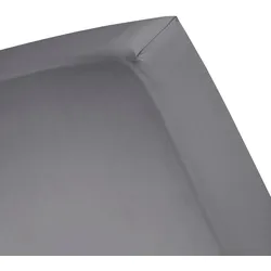Spannbettlaken CINDERELLA "Moon Spannbettlaken (bis 30 cm)", grau (anthrazit), B:80cm L:200-210cm, Flanell, Obermaterial: 100% Baumwolle, Laken, Ideal für die kalten Wintermonate