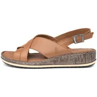 Hush Puppies Damen Elena Riemchensandalen, Brown Tan Tan, 41 EU