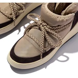 FitFlop F-Mode W/Resistant Biofleece Mesh Flatform BootiesShoe, taupe, 38 EU
