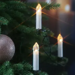 LED Kerzenlichterkette - 30 Christbaumkerzen - Weihnachtsbaumlichterkette - Time...