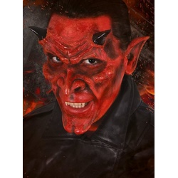 Maskworld Kostüm Teufelsohren, Hochwertige Latexohren für Halloween, LARP und Fantasy rot
