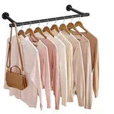 Songmics Wandgarderobe schwarz Metall 84,0 x 7,0 cm