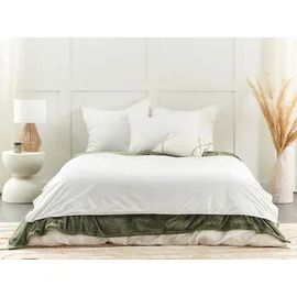 Beliani Bezug für Gewichtsdecke RHEA in Weiß Minky-stoffbezug 120 x 180 cm Flauschig Einfarbig Modern Ersatzbezug Therapiedeckenbezug mit Schlaufen