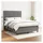 vidaXL Boxspringbett mit Matratze Dunkelgrau 140x200 cm Stoff