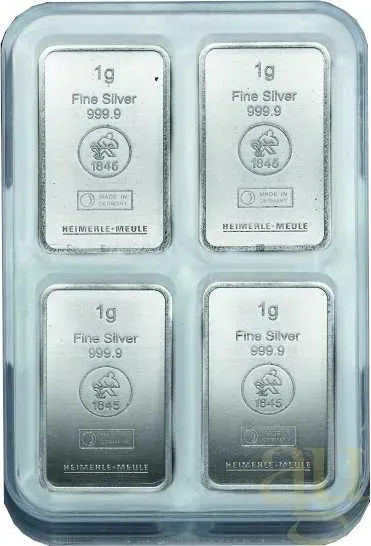 50 x 1g Silber Heimerle + Meule UnityBox