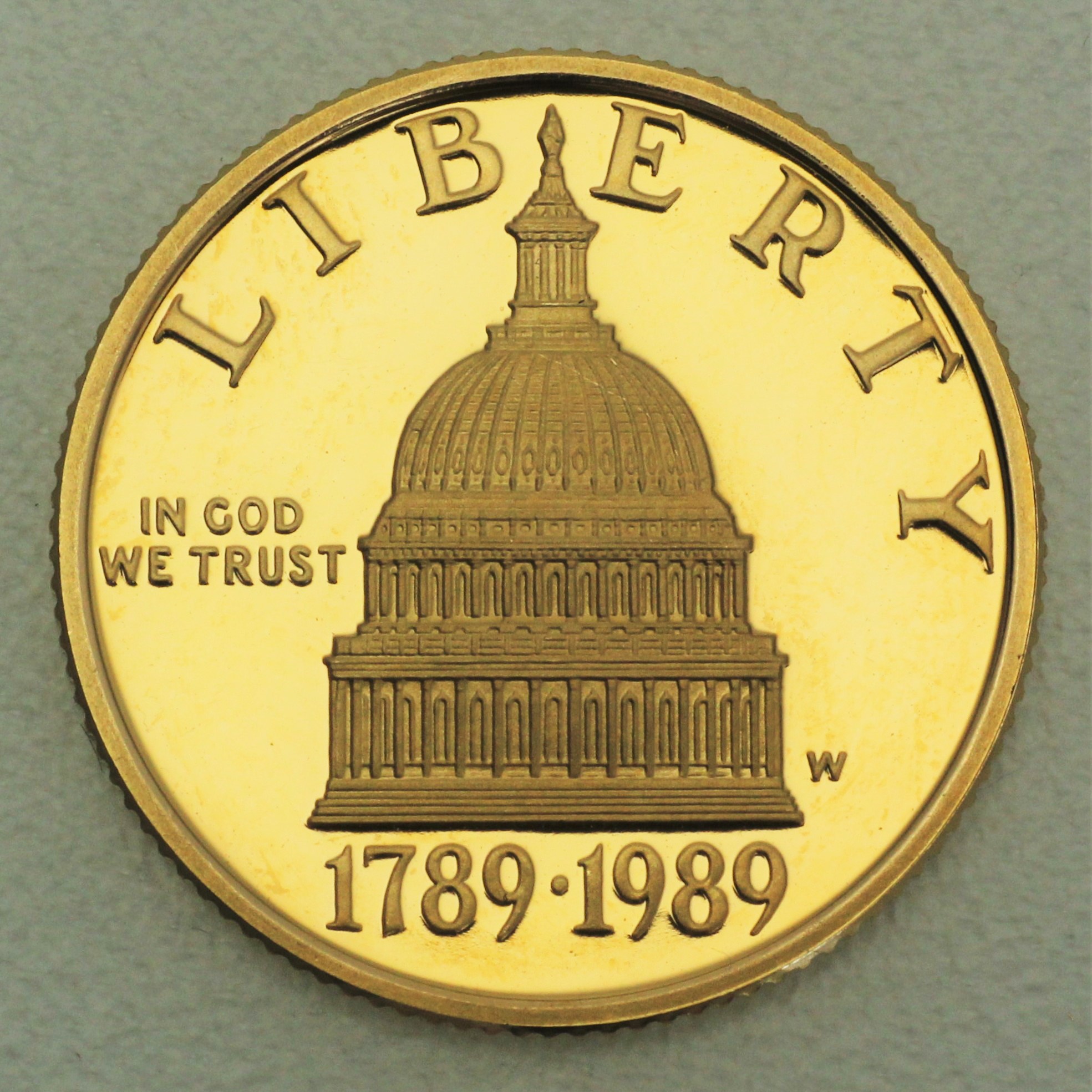 Goldmünze 5 Dollars 1989-200 Jahre Kongress USA