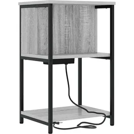 vidaXL Nachttisch Grau Sonoma 38 x 31 x 61 cm Holzwerkstoff