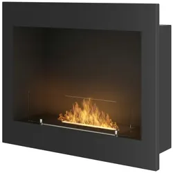SOLOLED Bioethanol-Kamin Frame 600 mattschwarz, Einbauwand ohne Glas