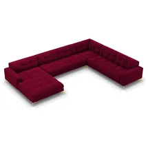 micadoni Ecksofa Mamaia, Wohnlandschaft 7-Sitzer rot