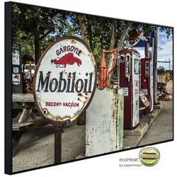 papermoon Infrarotheizung »EcoHeat - Alte Tankstelle«, Matt-Effekt - bunt