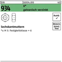 Schmidt's onlineshop Sechskantmutter DIN 934 M 10 x 1,5