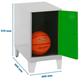 simonlocker montadas SimonRack Spind, Metall, Grau/grün