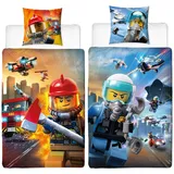 Lego City Polizei & Feuerwehr Bettwäsche Linon / Renforcé