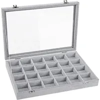luxuskollektion Schmucktablett 24 Fächer mit Deckel