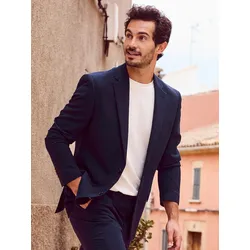 Herren Anzug-Sakko mit Stretchanteil, bequeme Passform - Bold Navy - 52