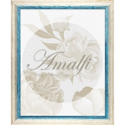 BIRAPA Einzelrahmen Bilderrahmen Amalfi, (1 Stück), 29,7×42 cm (DIN A3), Blau Weiß Vintage, Holz blau|weiß 29,7 cm x 42 cm